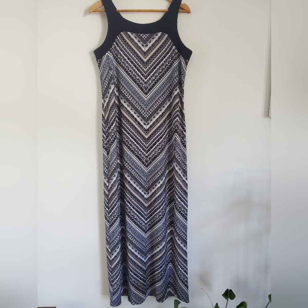 Chevron Maxi Sleeveless Dress